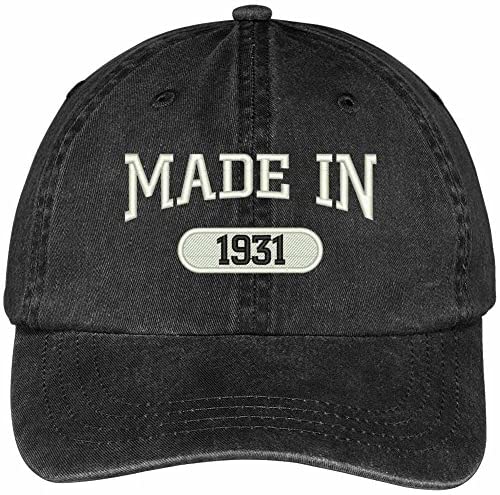 Trendy Apparel Shop 88th Birthday - Made in 1931 Embroidered Low Profile Washed Cotton Baseball Cap