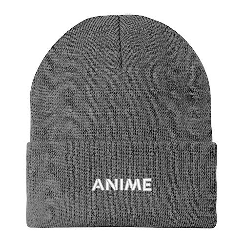 Trendy Apparel Shop Anime Embroidered Winter Long Cuff Beanie