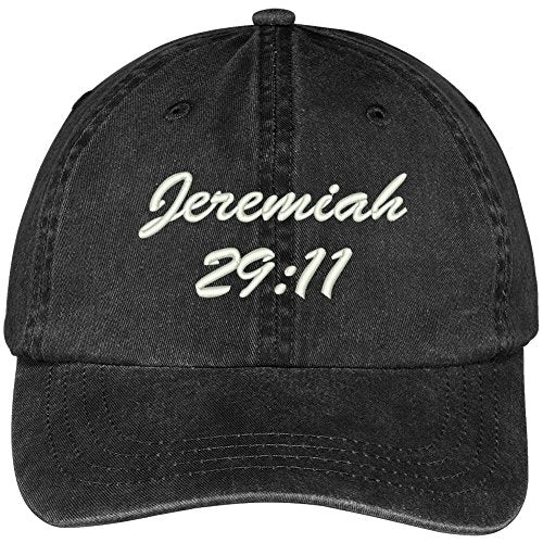 Trendy Apparel Shop Bible Verse Jeremiah 29:11 Embroidered Pigment Dyed Cotton Baseball Cap