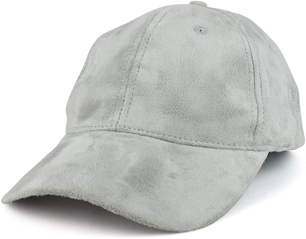 Trendy Apparel Shop Smooth Suede Faux Leather Structured Adjustable Baseball Cap