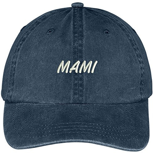 Trendy Apparel Shop Mami Embroidered Washed Cotton Adjustable Cap