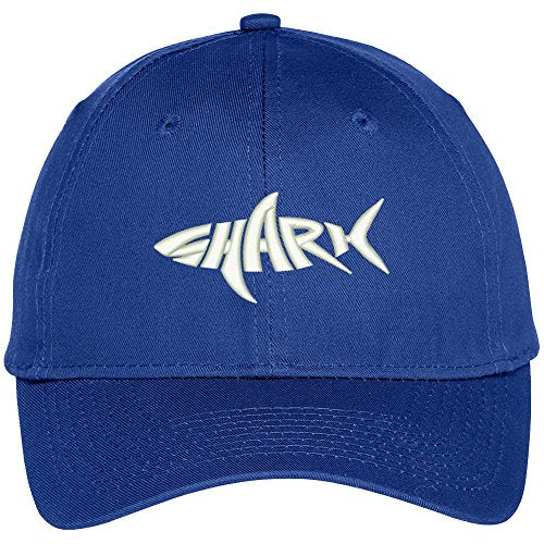 Trendy Apparel Shop Shark Embroidered Adjustable Baseball Cap
