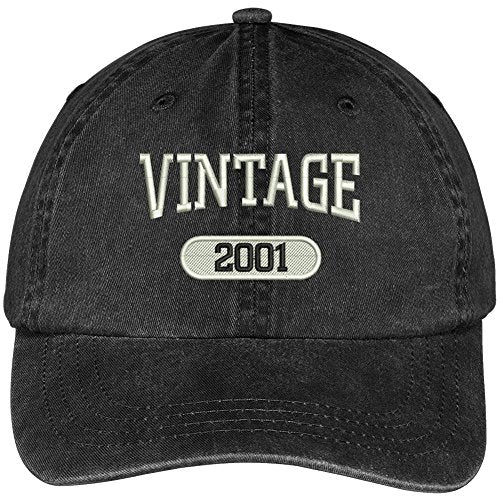 Trendy Apparel Shop Vintage 2002 Embroidered 18th Birthday Soft Crown Washed Cotton Cap
