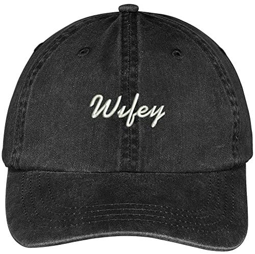 Trendy Apparel Shop Wifey Embroidered Washed Cotton Adjustable Cap