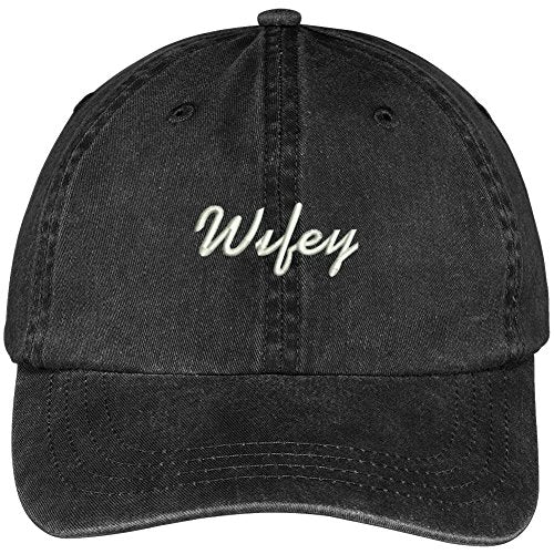 Trendy Apparel Shop Wifey Embroidered Washed Cotton Adjustable Cap