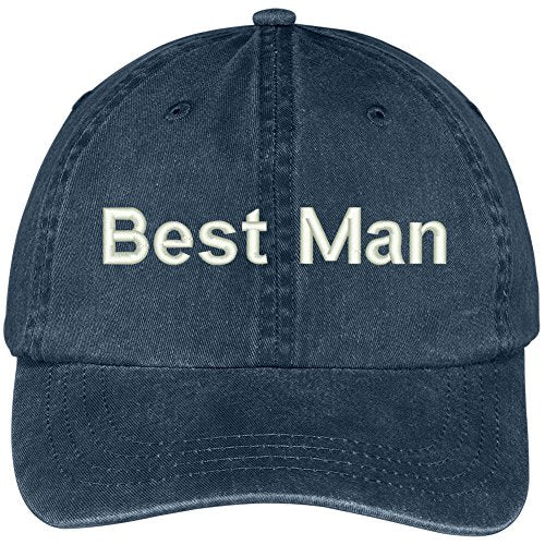 Trendy Apparel Shop Best Man Embroidered Wedding Party Pigment Dyed Cotton Cap