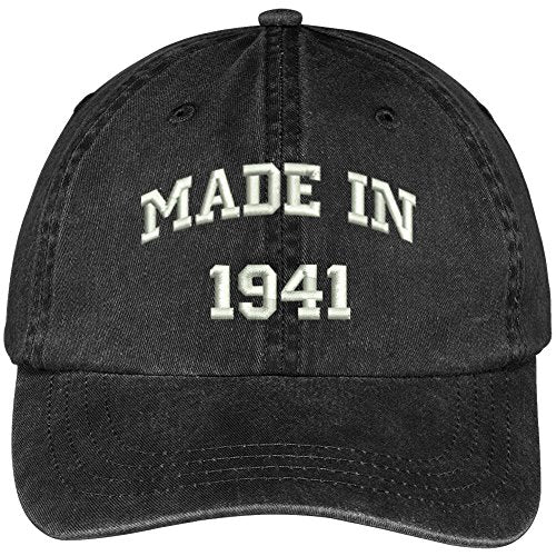 Trendy Apparel Shop Made in 1941-78th Birthday Embroidered Pigment Dyed Cotton Baseball Cap