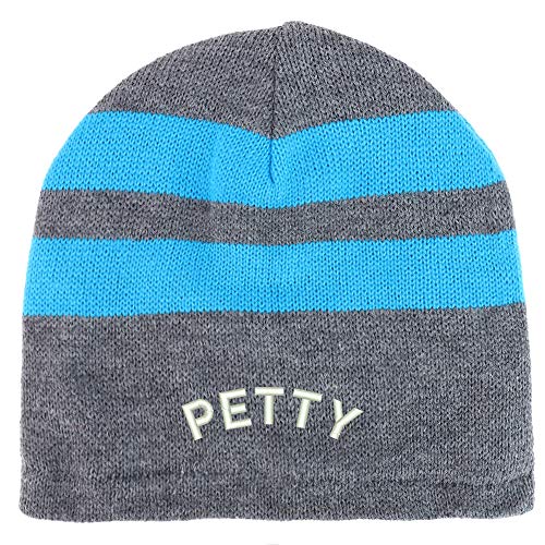 Trendy Apparel Shop Petty Embroidered Fleece Lined Striped Short Beanie