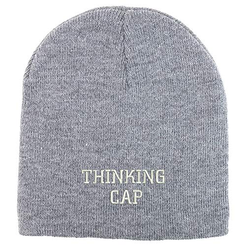 Trendy Apparel Shop Thinking Cap Acrylic Winter Knit Skull Short Beanie