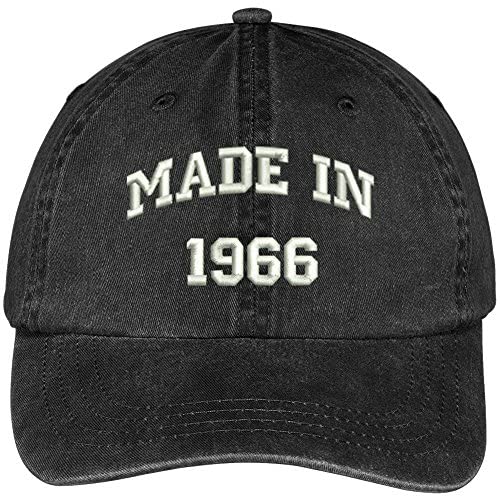 Trendy Apparel Shop Made in 1966-53rd Birthday Embroidered Pigment Dyed Cotton Baseball Cap