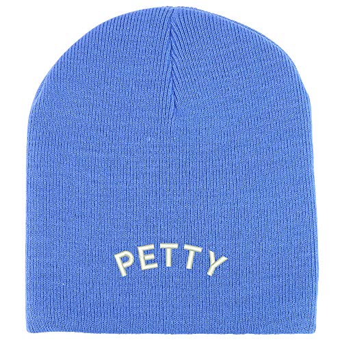 Trendy Apparel Shop Petty Embroidered Acrylic Winter Knit Skull Short Beanie