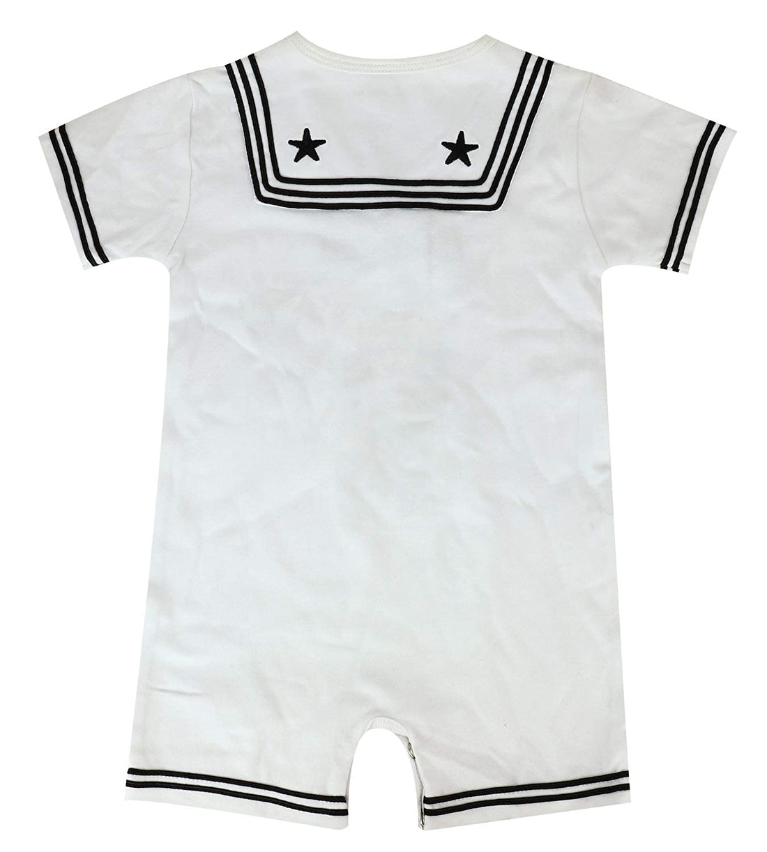 Trendy Apparel Shop White Sailor Dapper Cracker Jack Infant Romper Onesie