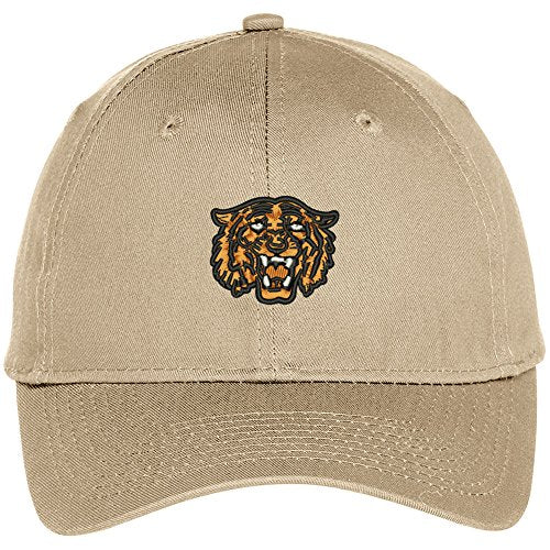 Trendy Apparel Shop Tiger Face Embroidered Adjustable Baseball Cap