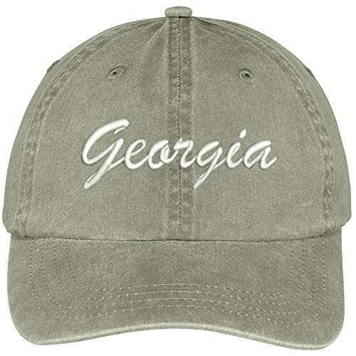 Trendy Apparel Shop Georgia State Embroidered Low Profile Adjustable Cotton Cap