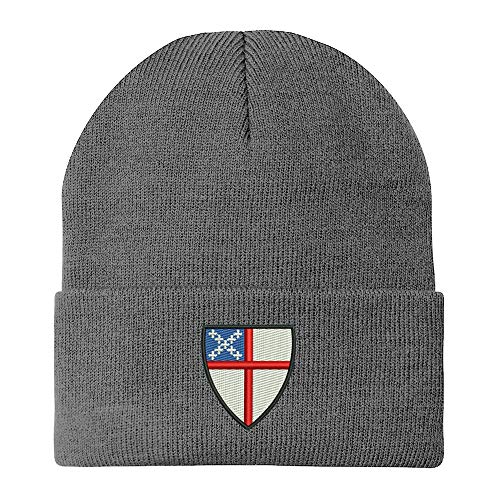 Trendy Apparel Shop Episcopal Shield Embroidered Winter Long Cuff Beanie