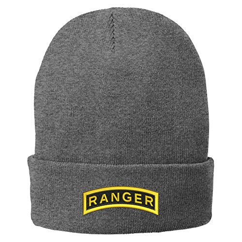Trendy Apparel Shop US Army Ranger Embroidered Winter Knit Long Beanie