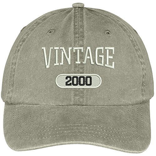 Trendy Apparel Shop Vintage 2003 Embroidered 17th Birthday Soft Crown Washed Cotton Cap