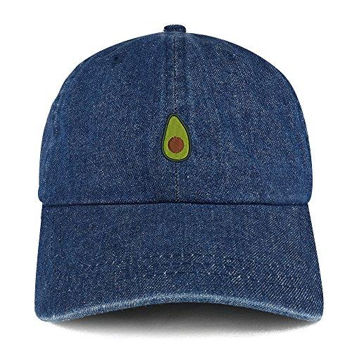 Trendy Apparel Shop Avocado Embroidered 100% Cotton Denim Cap Dad Hat