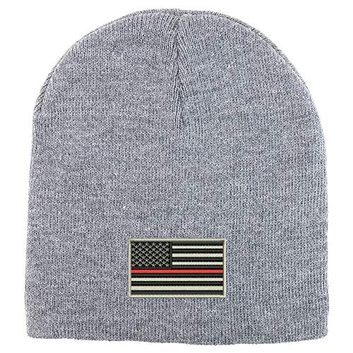 Trendy Apparel Shop USA TRL Flag Acrylic Winter Knit Skull Short Beanie