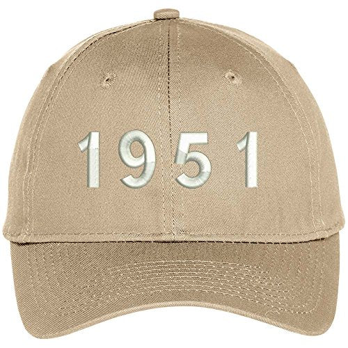 Trendy Apparel Shop 1951 Birth Year Embroidered Baseball Cap