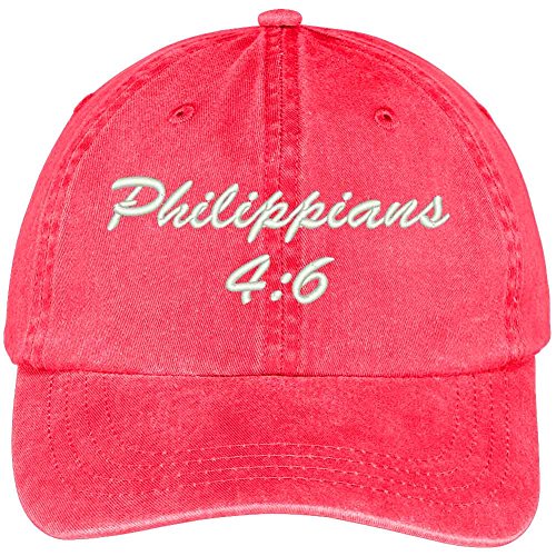 Trendy Apparel Shop Bible Verse Philippians 4:6 Embroidered Pigment Dyed Cotton Baseball Cap