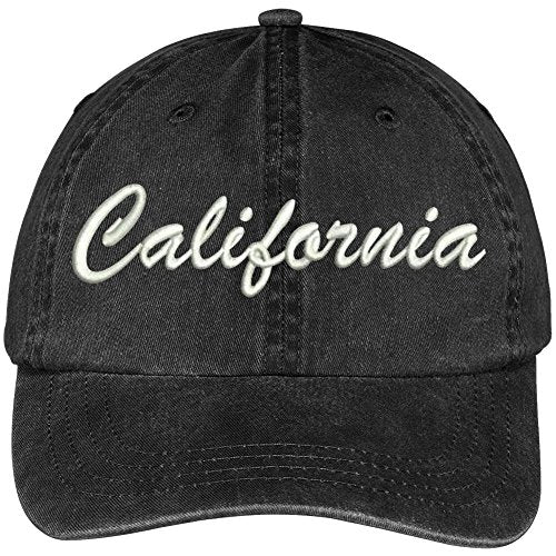 Trendy Apparel Shop California State Embroidered Low Profile Adjustable Cotton Cap -