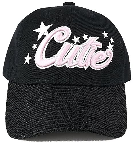 Trendy Apparel Shop Cutie Text Embroidered Kids Size Adjustable Baseball Cap