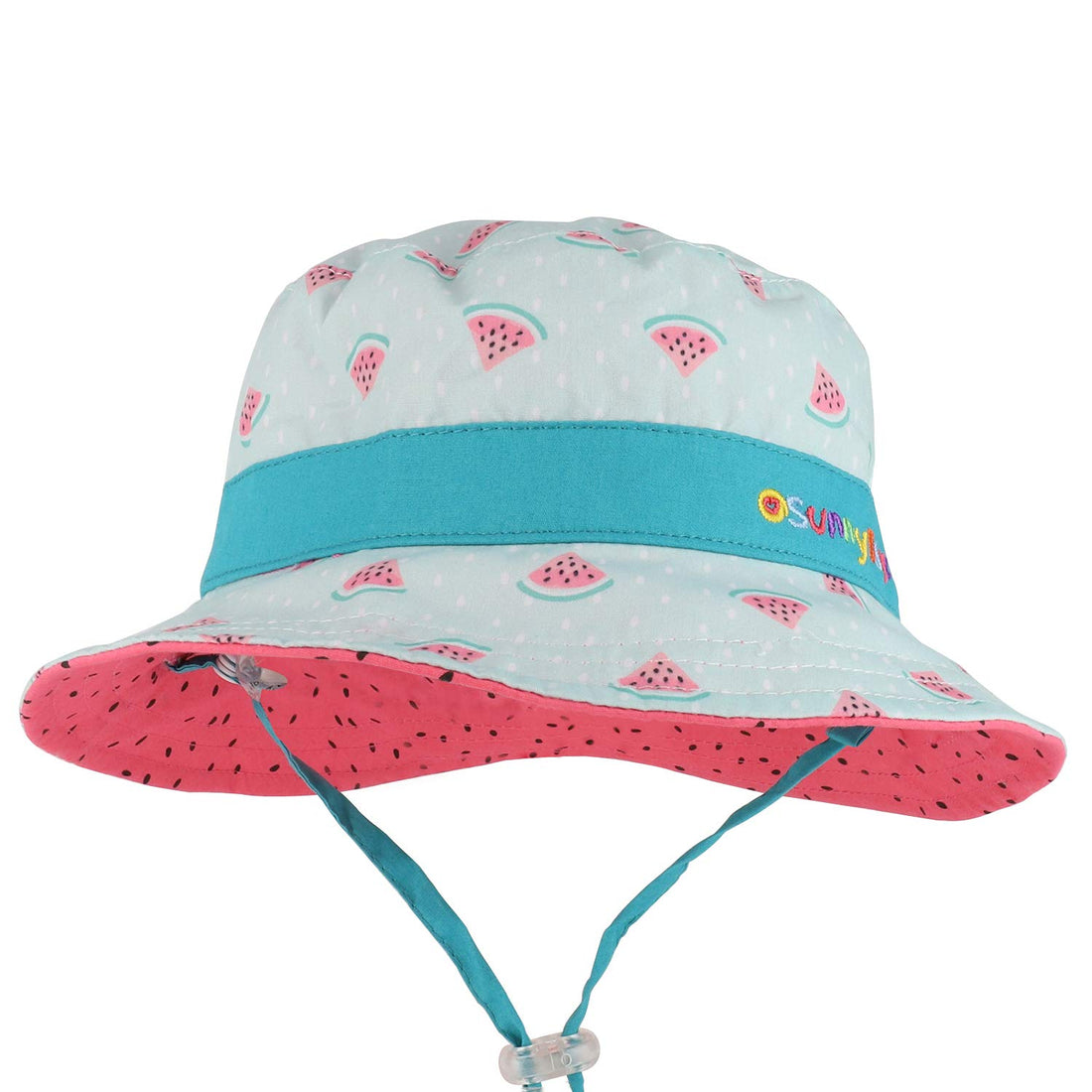 Trendy Apparel Shop Infant Girl's Reversible Watermelon Print UPF Sun Bucket Hat