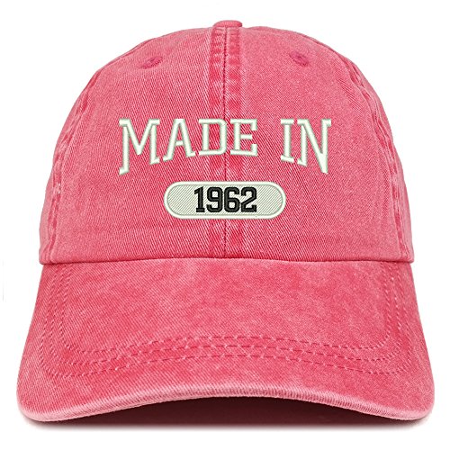 Trendy Apparel Shop Made in 1962 Embroidered 59th Birthday Washed Baseball Cap