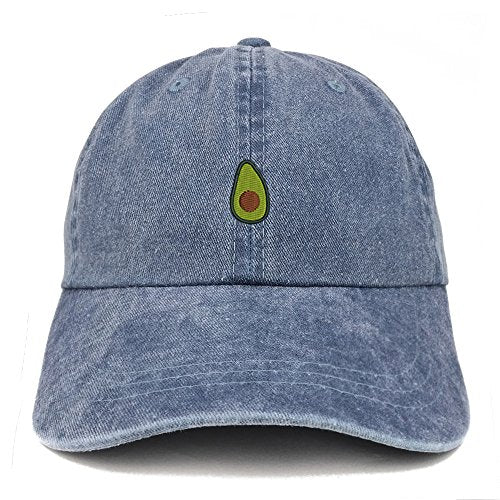 Trendy Apparel Shop Avocado Embroidered Washed Cotton Adjustable Cap