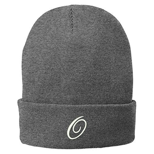 Trendy Apparel Shop Letter O Embroidered Winter Knitted Long Beanie