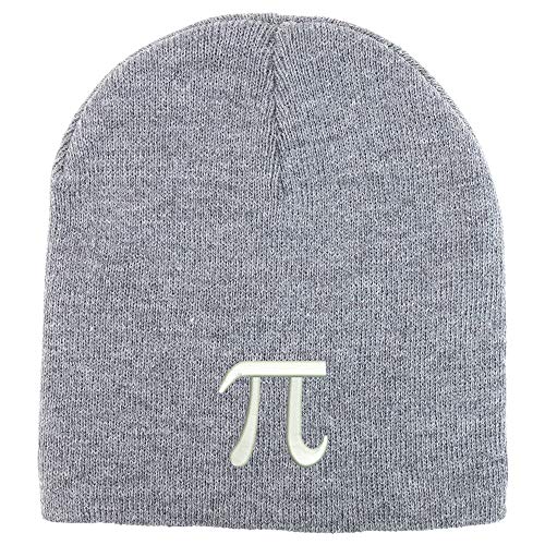 Trendy Apparel Shop Pi Math Symbol Acrylic Winter Knit Skull Short Beanie