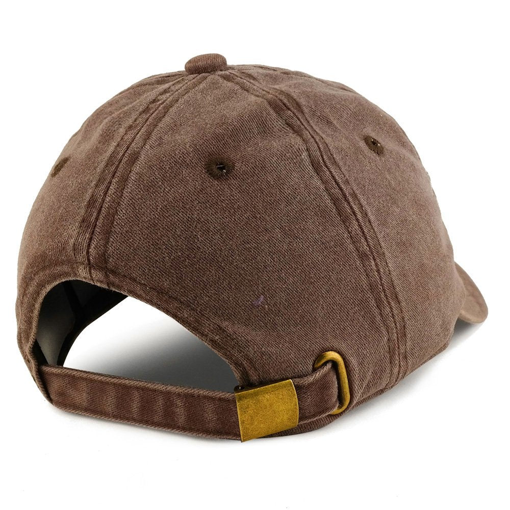 Trendy Apparel Shop Brownie Embroidered Pigment Dyed Unstructured Cap