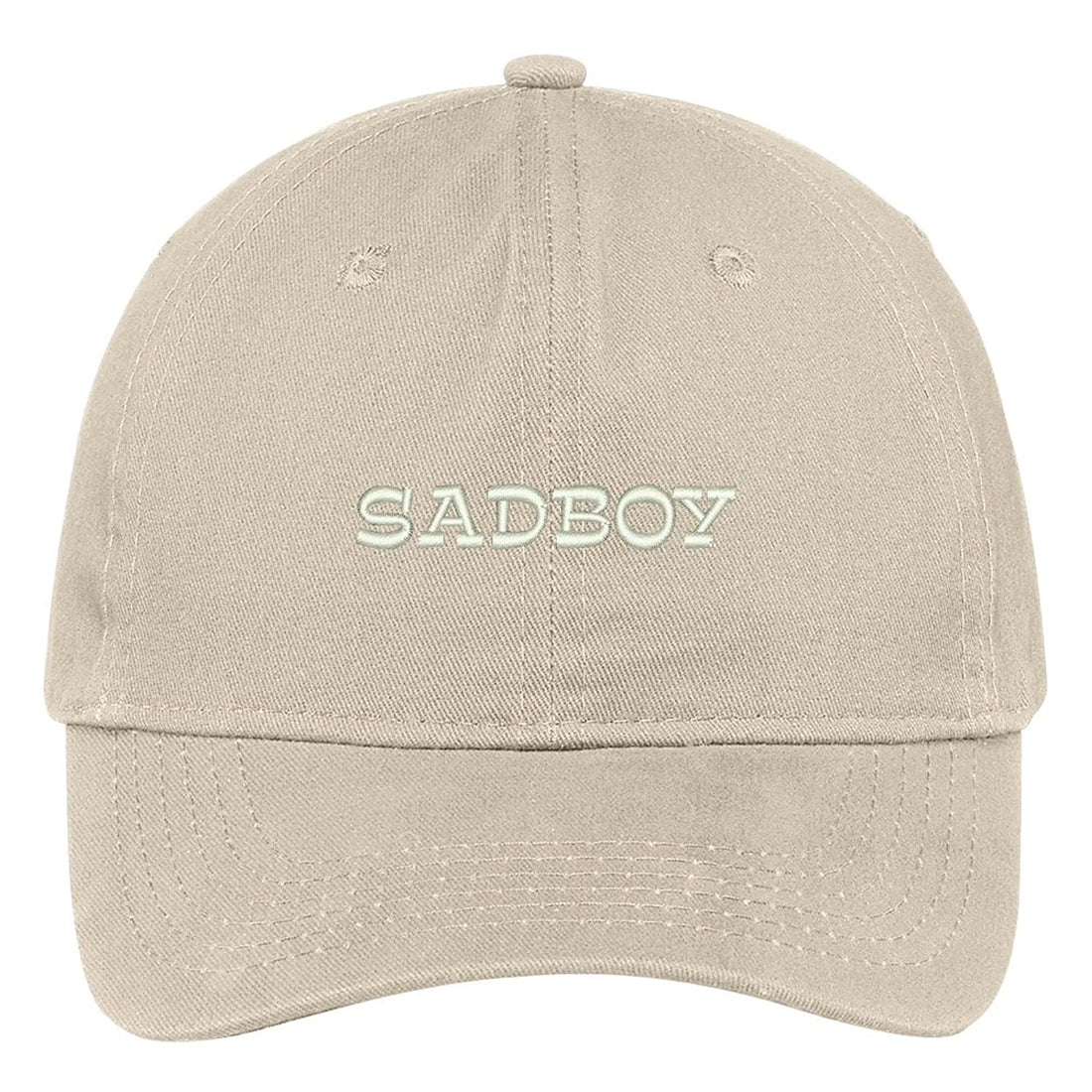 Trendy Apparel Shop Sad Boy Embroidered Soft Low Profile Adjustable Cotton Cap
