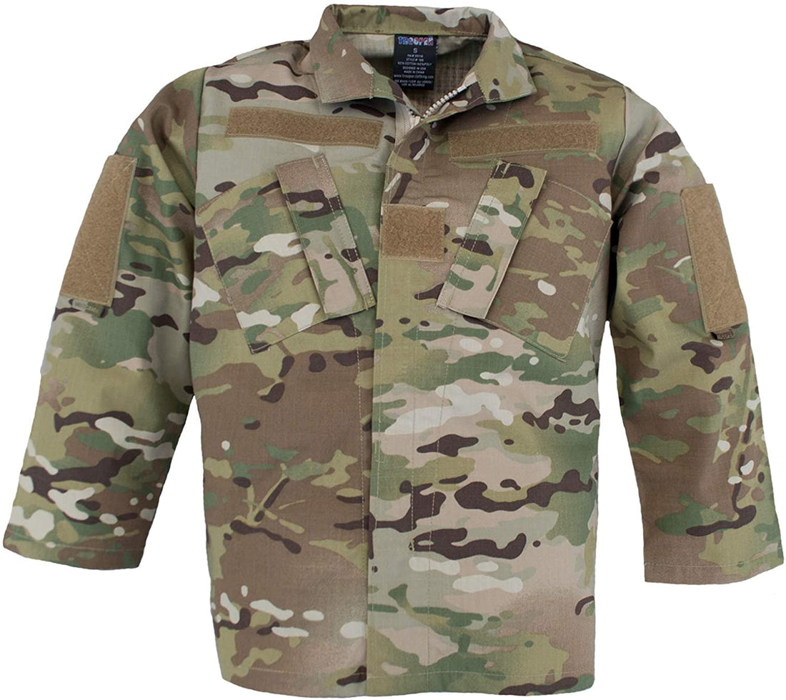 Trendy Apparel Shop Kid's US Soldier Digital Camouflage Uniform Jacket - Multicam - L