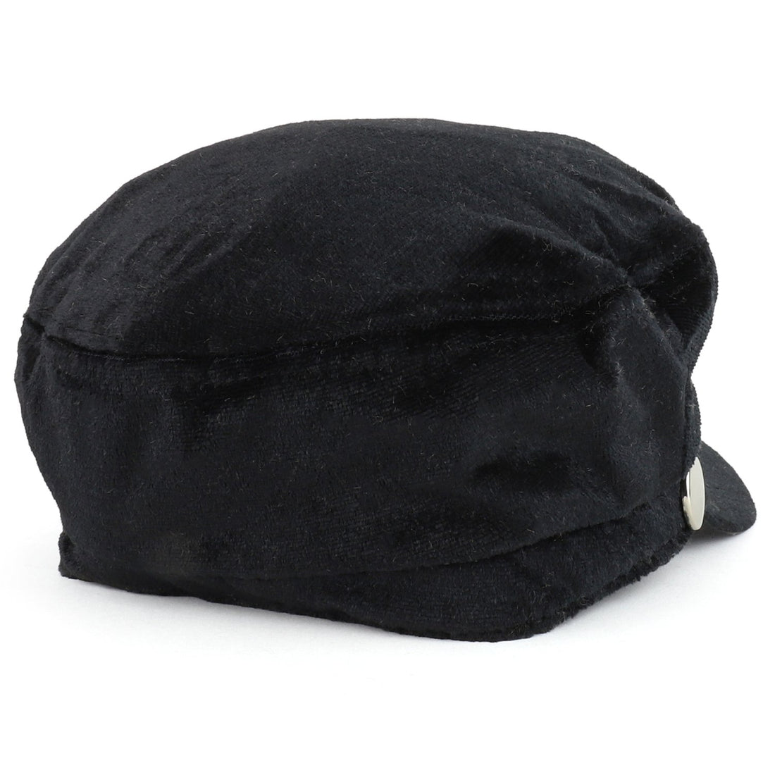 Trendy Apparel Shop Women's Newsboy Velvet Baker Boy Style Cabbie Hat - Black