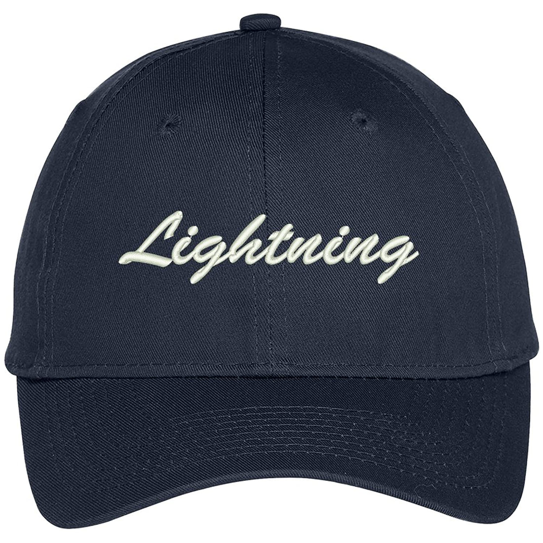 Trendy Apparel Shop Lightning Embroidered Precurved Adjustable Cap