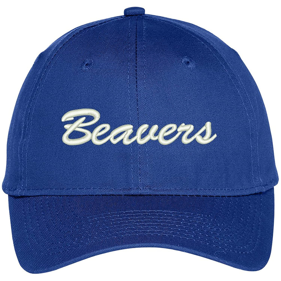 Trendy Apparel Shop Beavers Embroidered Team Nickname Mascot Cap