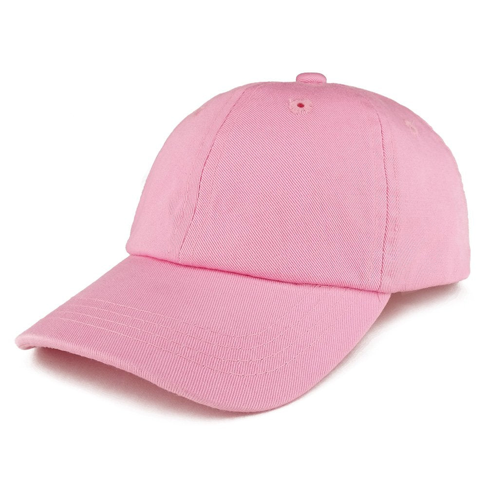 Trendy Apparel Shop Baby Infant Plain Unstructured Adjustable Baseball Cap - Multipack - Burgunday Red Pink Hot Pink