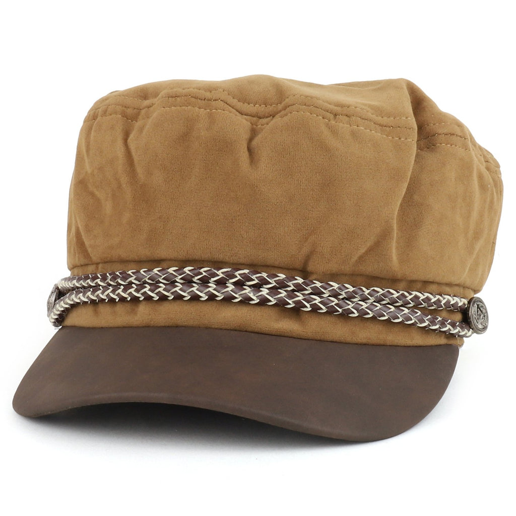 Trendy Apparel Shop Baker Boy Style Cabbie Rope Band Velvet  display picture 2