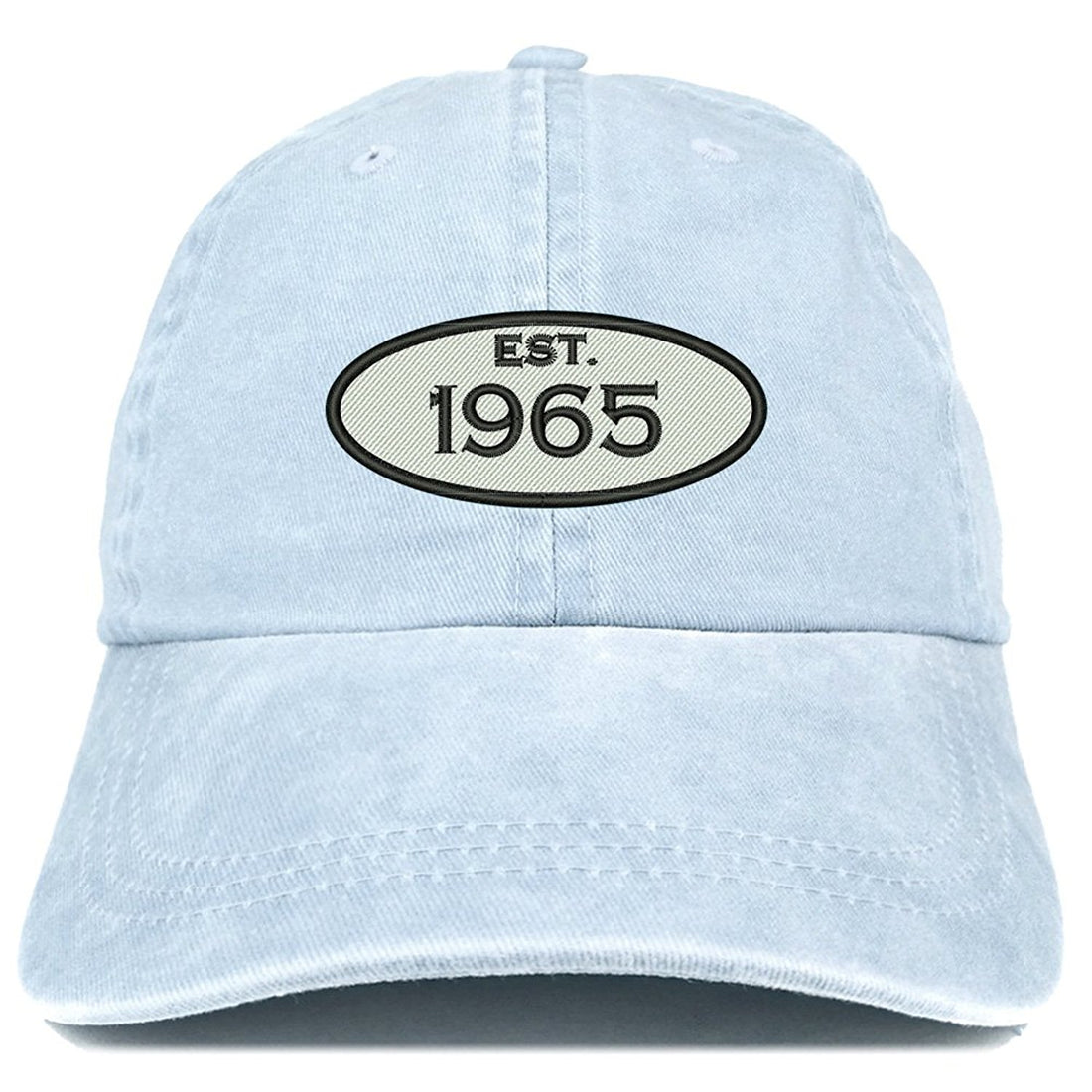 Trendy Apparel Shop Established 1965 Embroidered 54th Birthday Gift Pigment Dyed Washed Cotton Cap