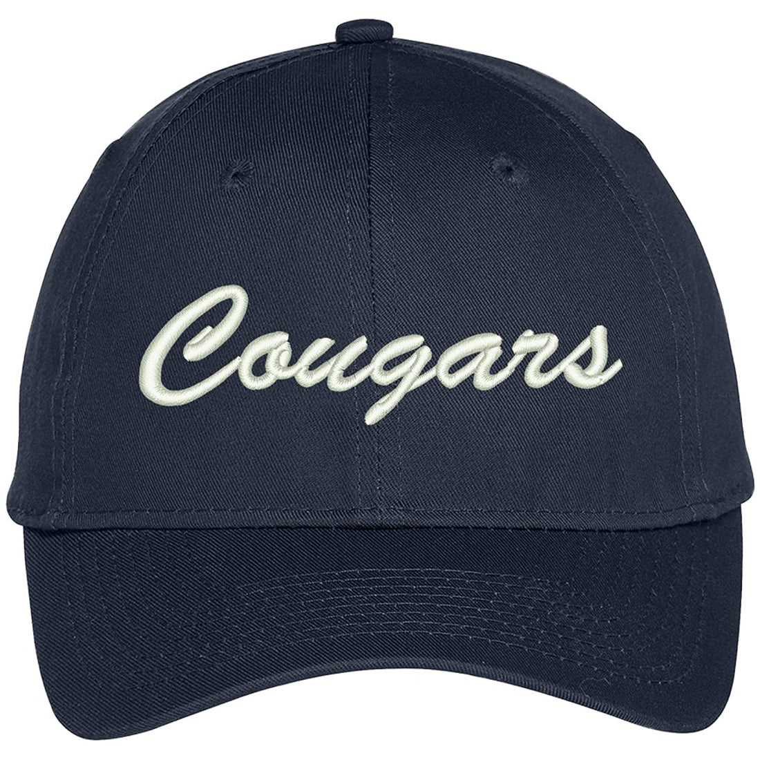 Trendy Apparel Shop Cougars Embroidered Team Nickname Mascot Cap