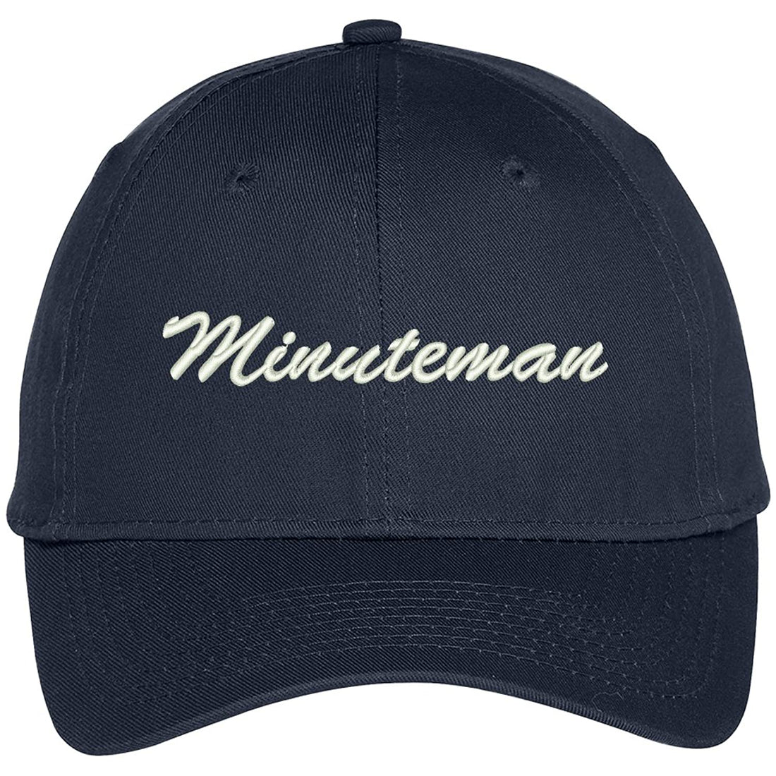 Trendy Apparel Shop Minuteman Embroidered Team Nickname Mascot Cap
