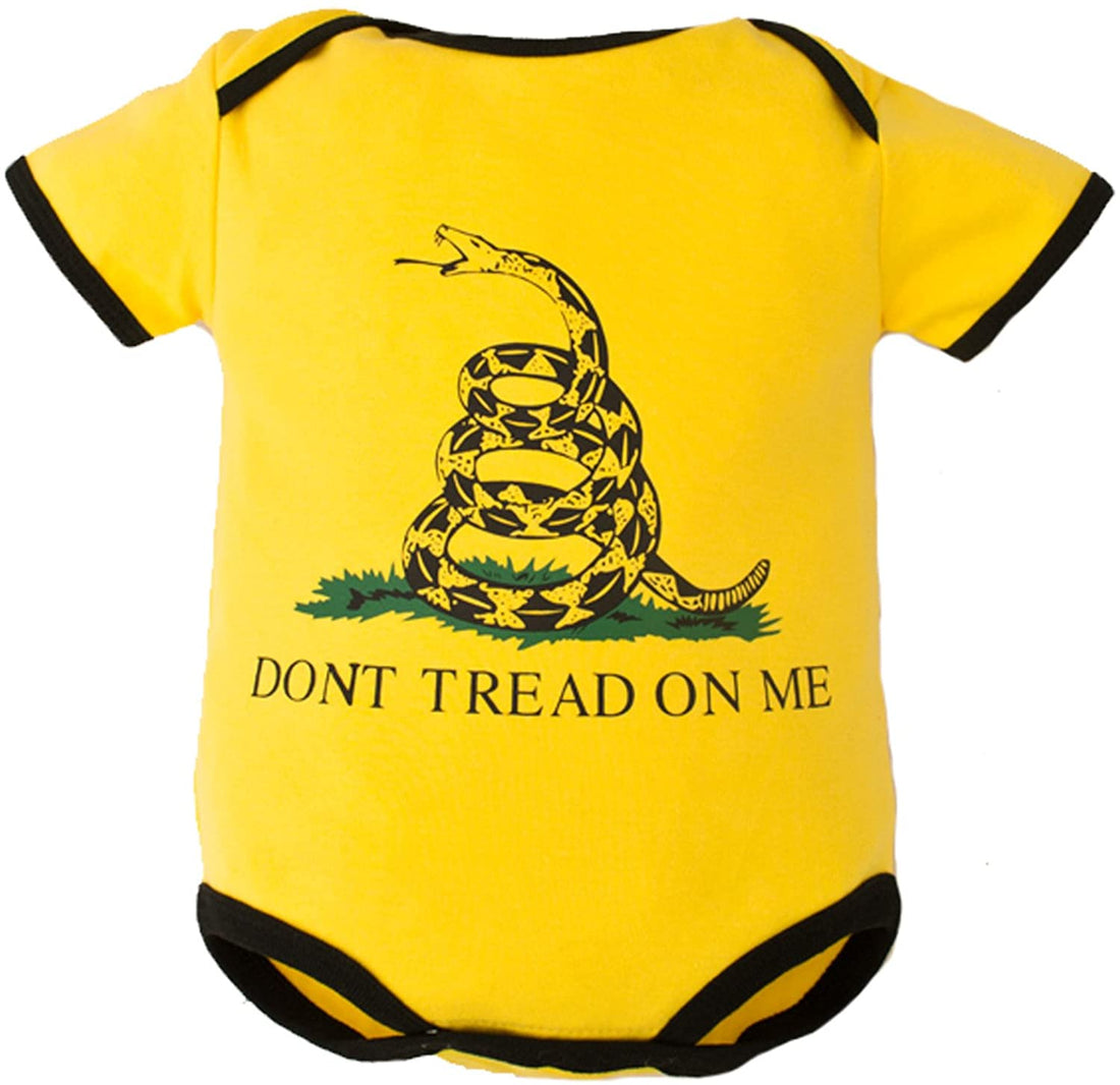 Trendy Apparel Shop Infant Don't Tread On Me Gadsen Flag Onesie