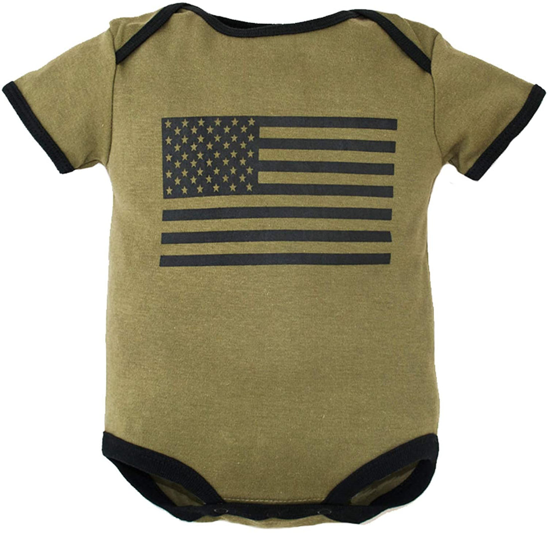 Trendy Apparel Shop Infant Classic US American Flag Onesie