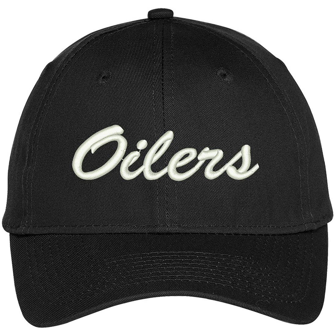 Trendy Apparel Shop Oilers Embroidered Precurved Adjustable Cap