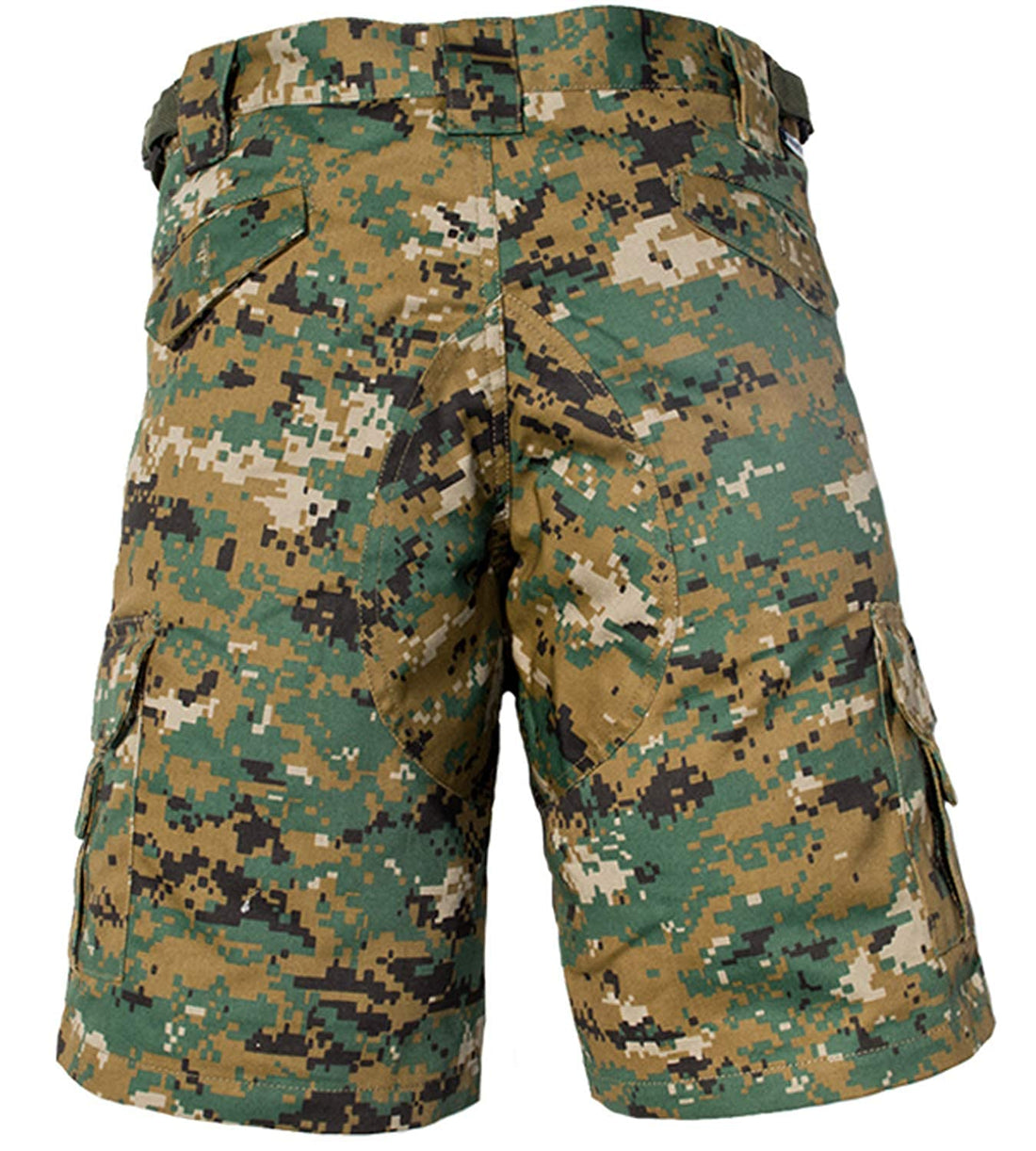 Trendy Apparel Shop Kid's US Soldier Digital Camouflage Tactical Shorts - Woodland