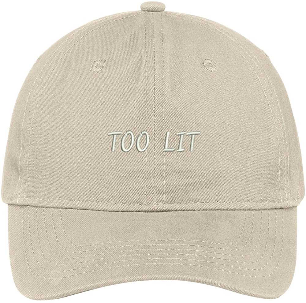 Trendy Apparel Shop LIT Embroidered 100% Quality Brushed Cotton Baseball Cap