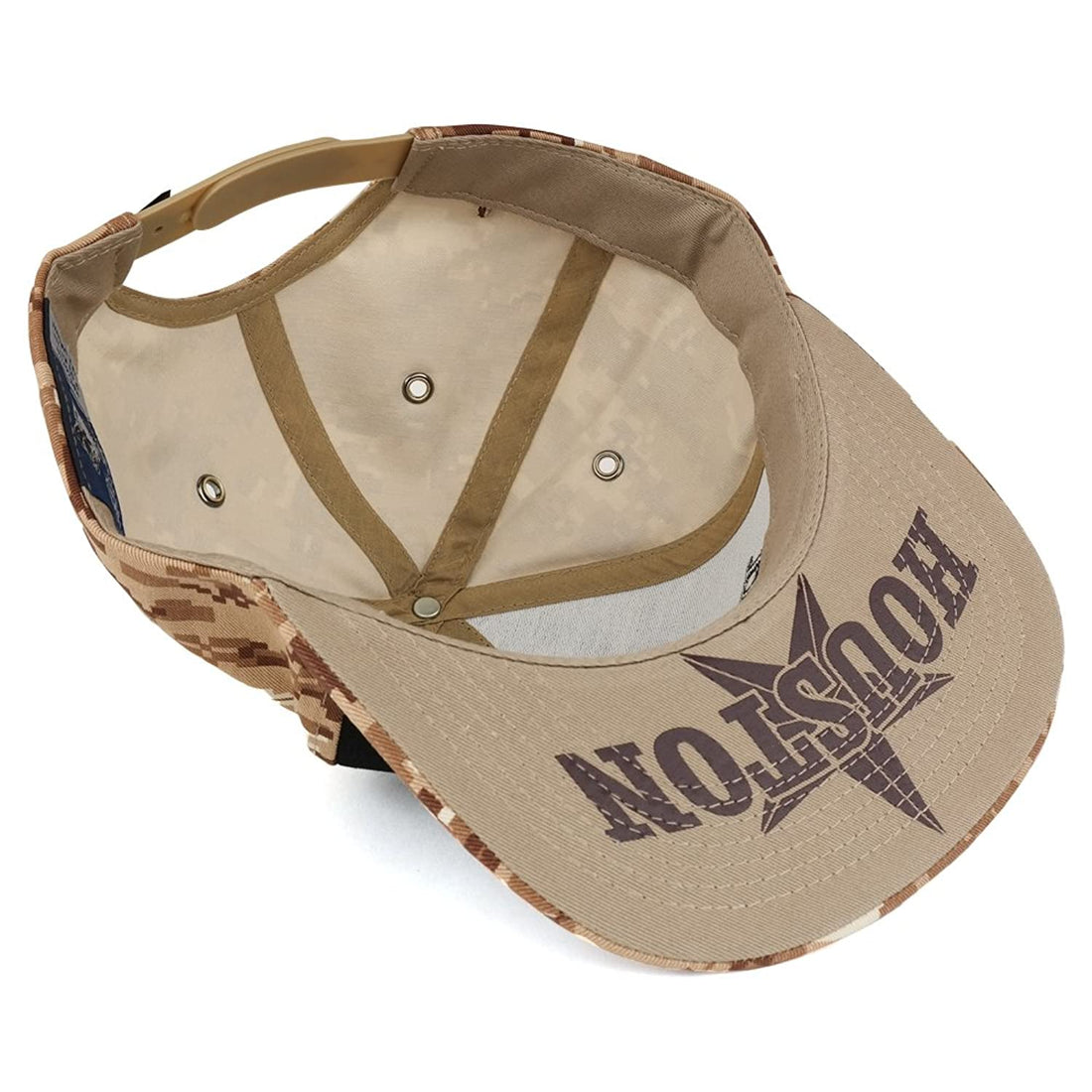 Trendy Apparel Shop Houston Star 3D Embroidered Military Digital Camo Printed Flat Bill Snapback Cap