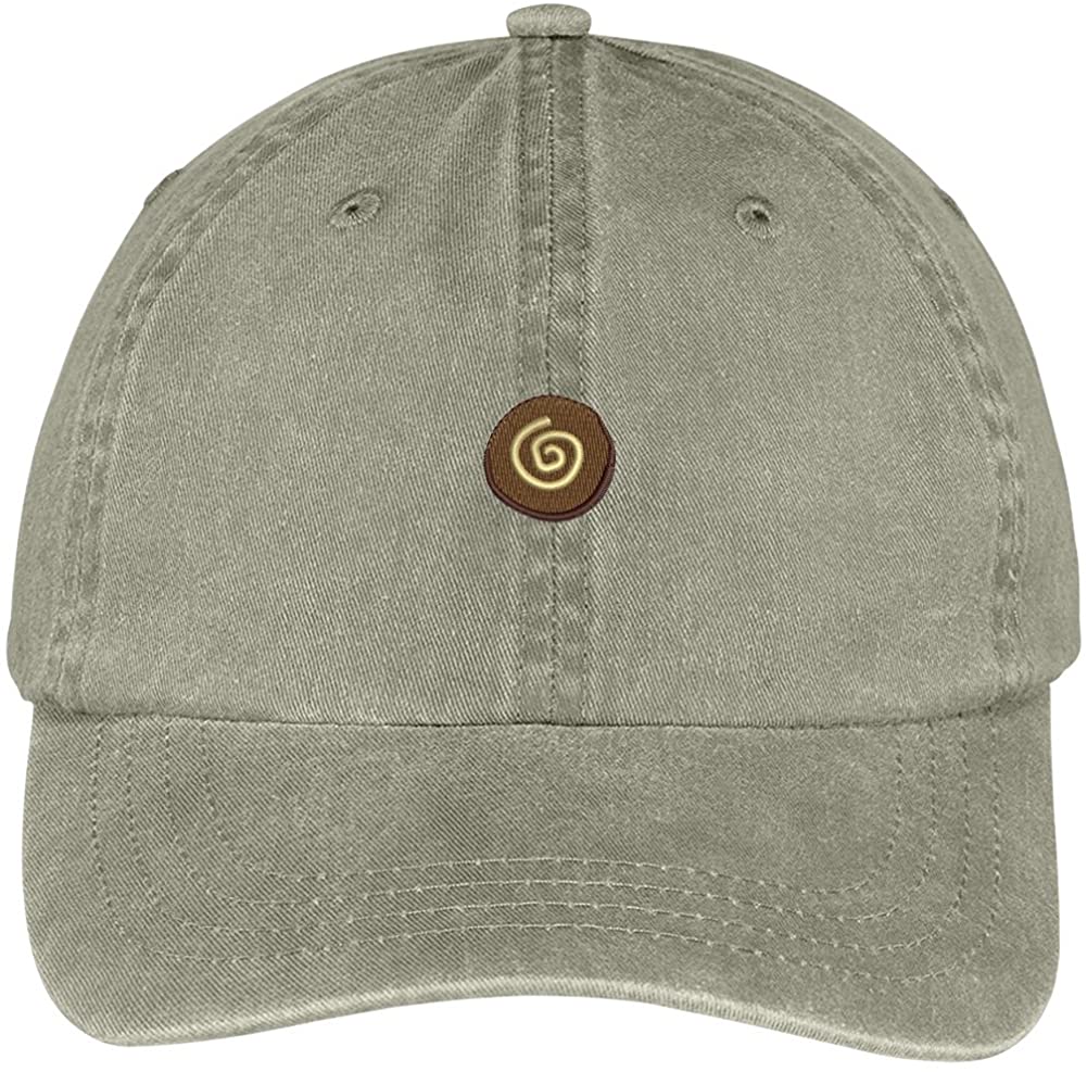 Trendy Apparel Shop Chocolate Round Shape Embroidered Soft Crown 100% Brushed Cotton Cap
